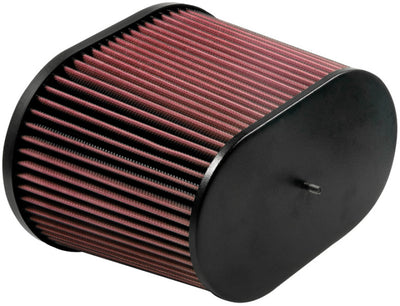 K&N Universal Air Filter - Oval Straight - 3.688in Flange ID x 10.25in Base O/S Length x 7.875in H for performance upgrades