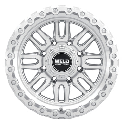 Weld Off-Road Swift 17x9in 6x135 / 6x139.7 BP ET-12 106.1mm CB - Gloss Silver Machined Wheel & Ring