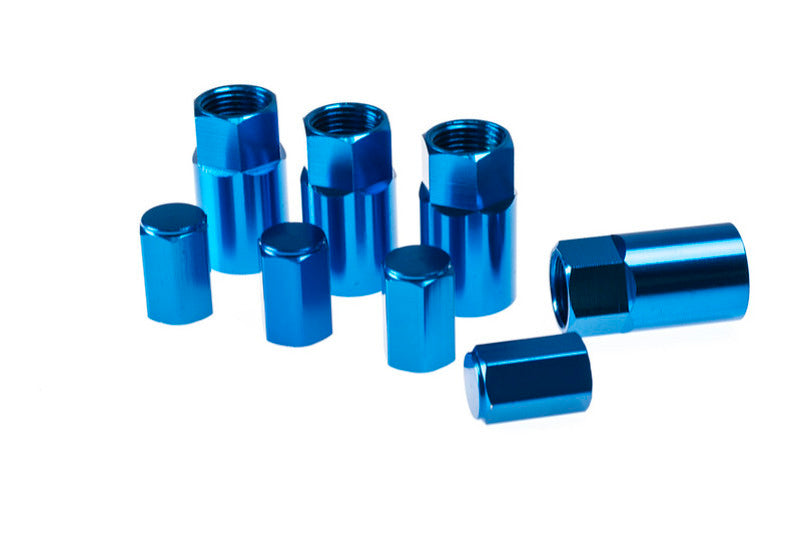 Wheel Mate Aluminum TPMS Valve Stem Cover - Blue Anodize for high performance cars at DTX Performance