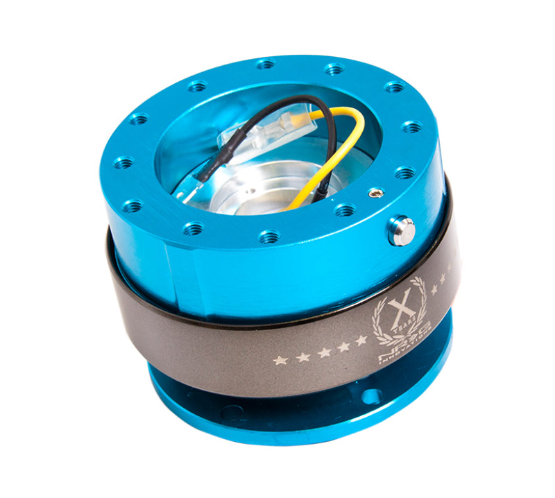 NRG Quick Release Gen 2.0 - New Blue Body / Titanium Chrome Ring for performance upgrades at DTX Performance, high performance auto parts