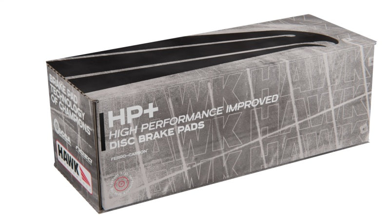 Hawk HP+ Street Brake Pads package from DTX Performance, ideal for high performance car parts and brake upgrades.