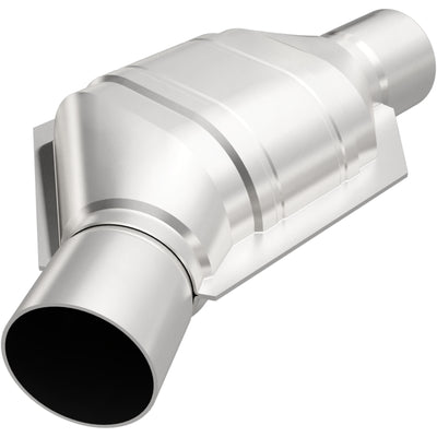 MagnaFlow Conv Univ 2.5 Angled Inlet performance car part DTX Performance aftermarket catalytic converter stainless steel exhaust component
