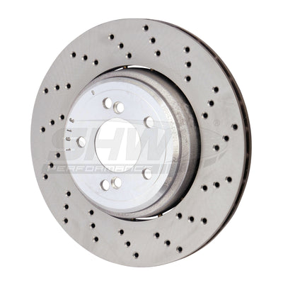 SHW 08-13 BMW M3 4.0L Right Rear Cross-Drilled Lightweight Brake Rotor (34212283804) for high performance car upgrades