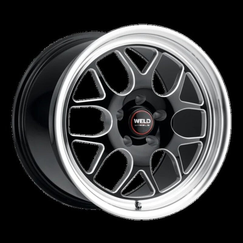 Weld Solana Drag 15x10 / 5x120 BP / ET45 /  7.27in BS / 78.1 Dia  - Gloss Black Milled Wheel