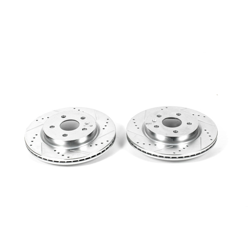 Power Stop 2010 Buick Allure Rear Evolution Drilled & Slotted Rotors - Pair - DTX Performance