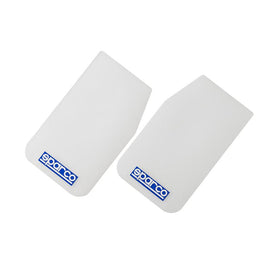 Sparco Mud Flap Pair White for performance cars, ideal for upgrades and tuning; available at DTX Performance, a veteran owned performance shop.