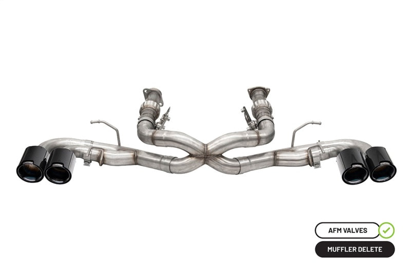 Corsa 20-23 Chevrolet Corvette C8 RWD 3in Xtreme Cat-Back Exhaust w/4.5in Carbon Fiber Black PVD Tip - DTX Performance