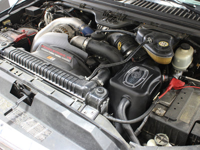 aFe Momentum HD PRO 10R Stage-2 Si Intake 03-07 Ford Diesel Trucks V8-6.0L (td) - Performance car parts engine view