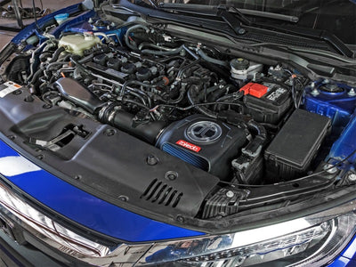 aFe Takeda Intake System Stage 2 Pro 5R for 2016 Honda Civic 1.5L (Non Si) in engine bay
