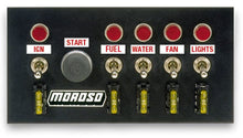 Load image into Gallery viewer, Moroso Toggle Switch Panel - Drag Race - 4in x 7.75in - Five On/Off Switches - DTX Performance