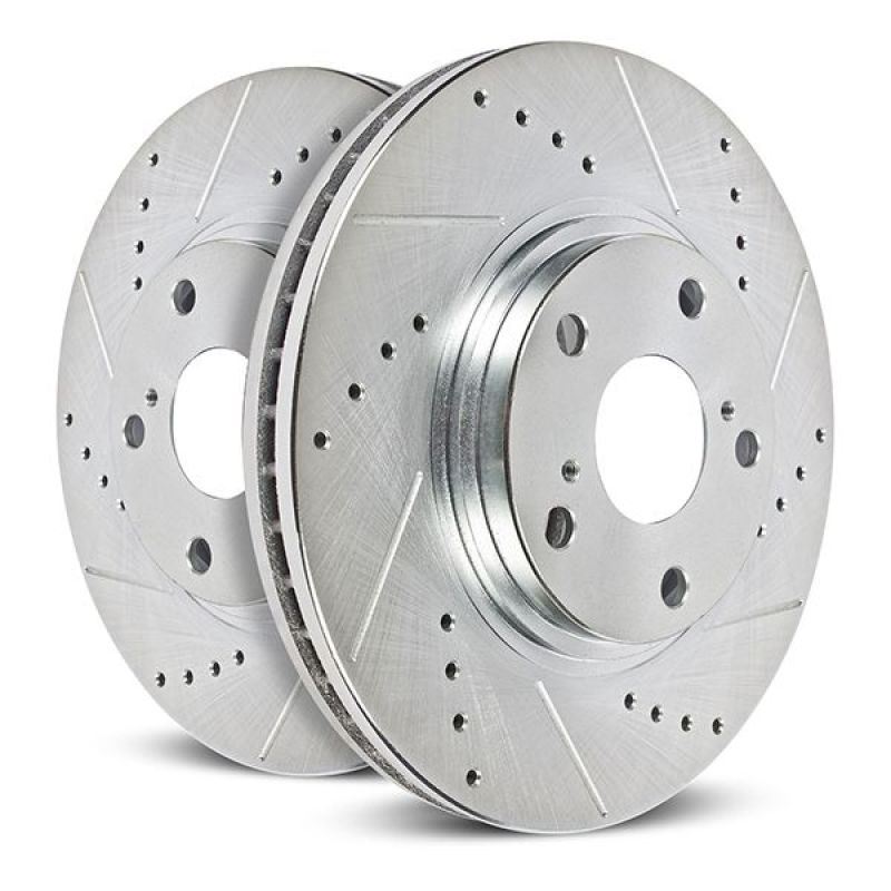 Power Stop Jeep Wrangler BBK Front Drilled & Slotted Rotor - Pair - DTX Performance