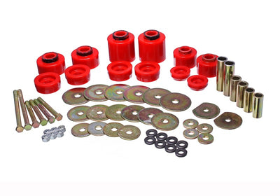 Energy Suspension 80-96 Ford F-150/250/350 Red Body Mount Set Includes Hardware for performance upgrades, DTX Performance