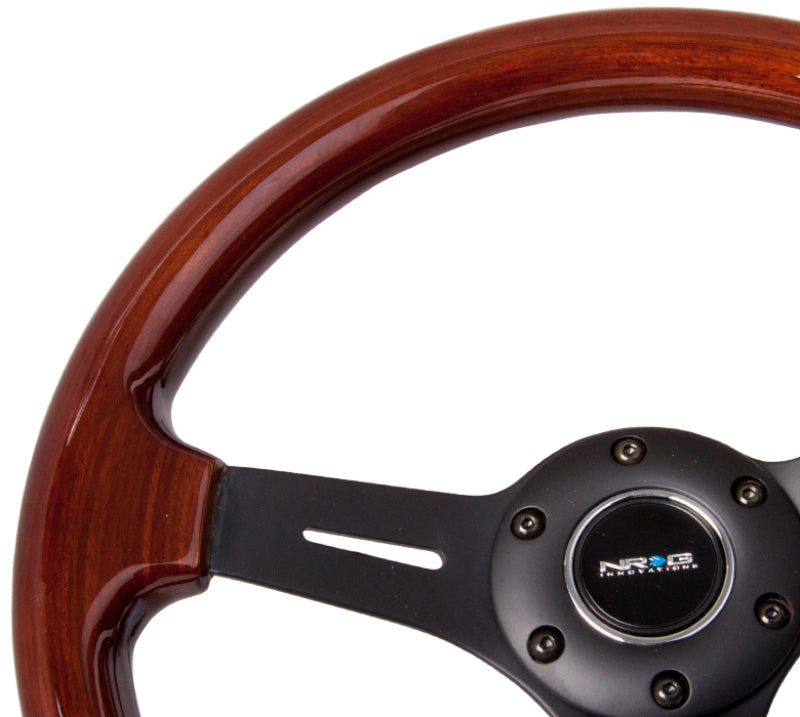 NRG Classic Wood Grain Steering Wheel (330mm) Wood Grain w/Matte Black 3-Spoke Center for performance car tuning