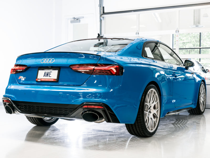 AWE Tuning Audi B9.5 RS5 Sportback Non-Resonated Touring Edition Exhaust - RS-Style Diamond Blk Tips - DTX Performance