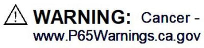California Proposition 65 warning for cancer risk from product.