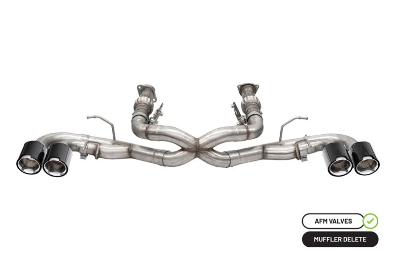 Corsa 20-23 Chevrolet Corvette C8 RWD 3in Xtreme Cat-Back Exhaust w/4.5in Carbon Fiber Polished Tips - DTX Performance