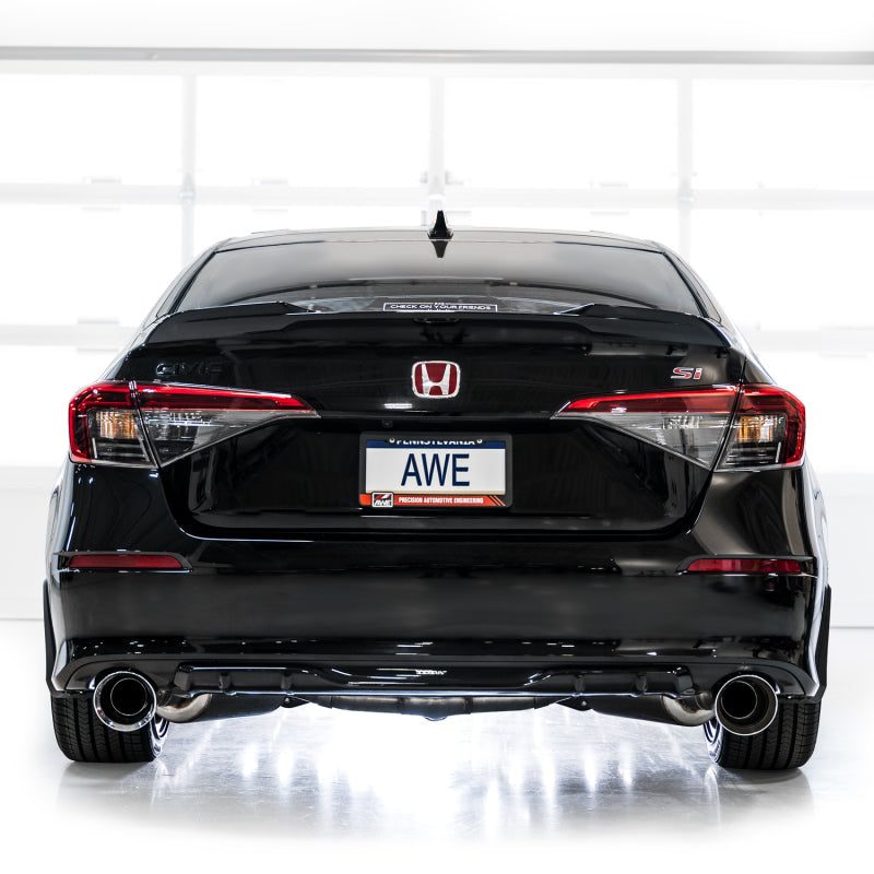 AWE Tuning 22+ Honda Civic Si/Acura Integra Track Edition Catback Exhaust - Dual Chrome Silver Tips - DTX Performance