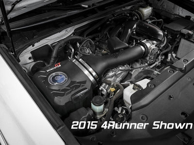 aFe Momentum GT Pro 5R Cold Air Intake System in Toyota FJ Cruiser engine bay
