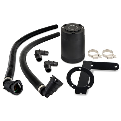 Mishimoto 2011+ Ford F-150 2.7L/3.5L/5.0L V8 Catch Can kit for performance upgrades and engine protection.