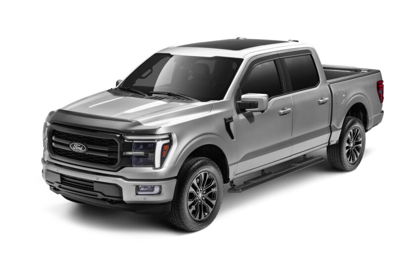 RealTruck 15-26 Ford F150 / 17-26 Ford F250/F350 SD Crew Cab Traxio 4in Nerf Bars - Textured Black