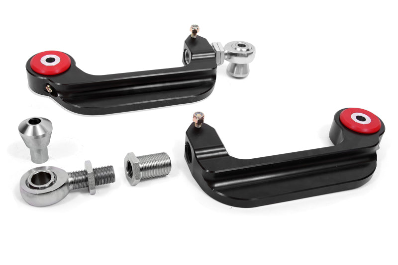 BMR 15-18 S550 Mustang Billet Aluminum Camber Links Adjustable (Poly/Rod ends) - Black Anodized - DTX Performance