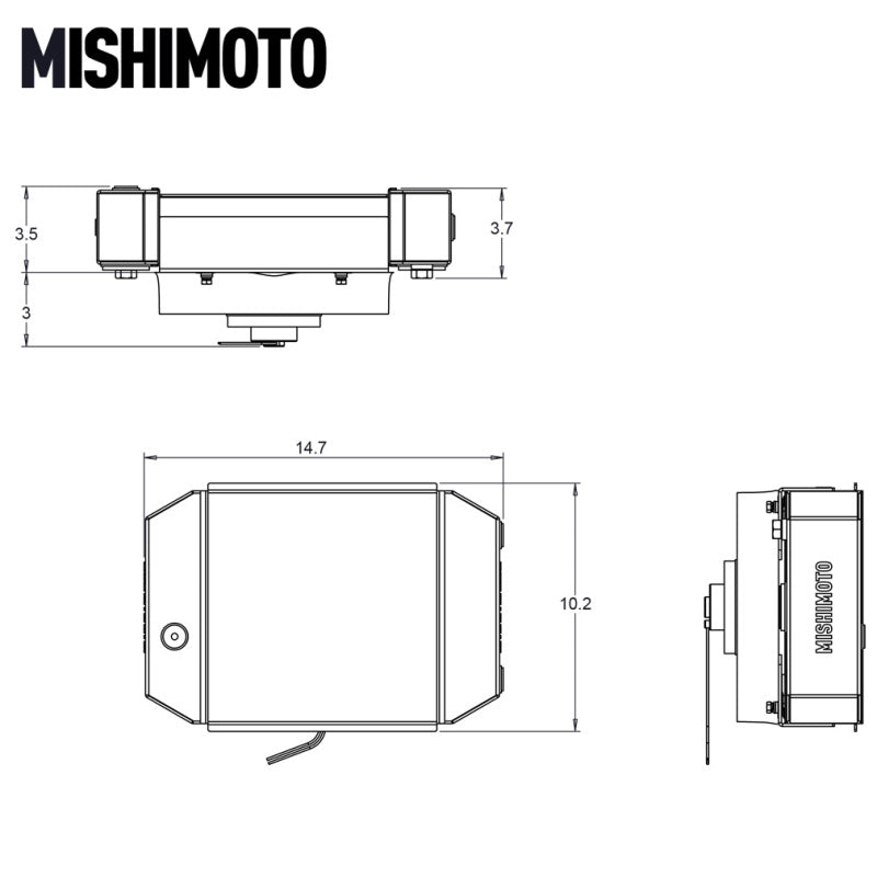 Mishimoto Universal Drag Race Performance Aluminum Radiator - Black - DTX Performance