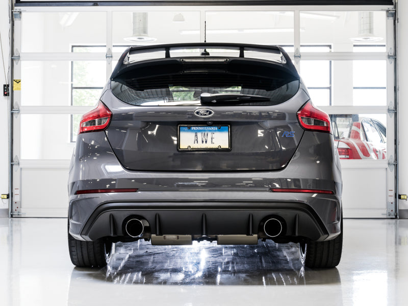 AWE Tuning Ford Focus RS Touring Edition Cat-back Exhaust- Non-Resonated - Chrome Silver Tips - DTX Performance