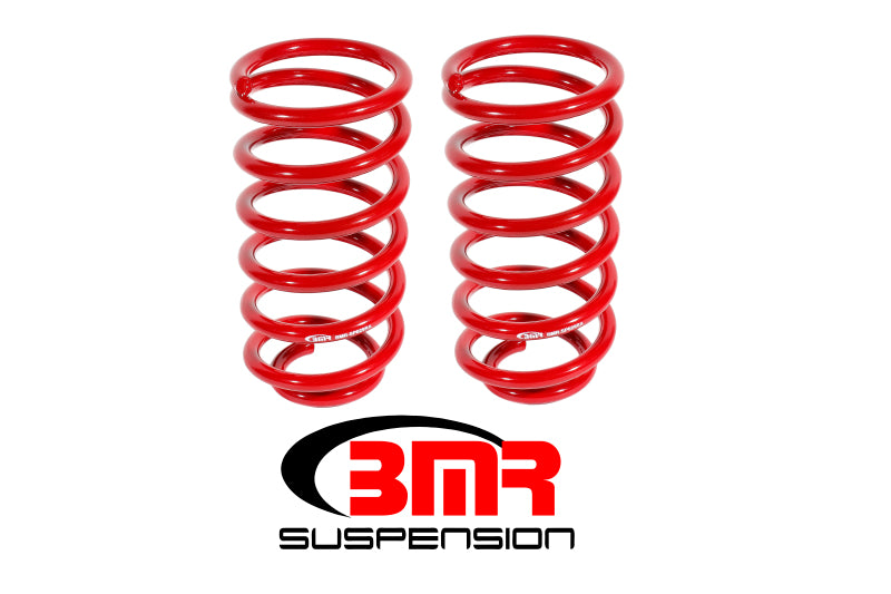 BMR 79-04 Ford Mustang (Ex. 99-04 Mustang Cobras w/ IRS) 1in Drop Rear Lowering Springs - Red - DTX Performance