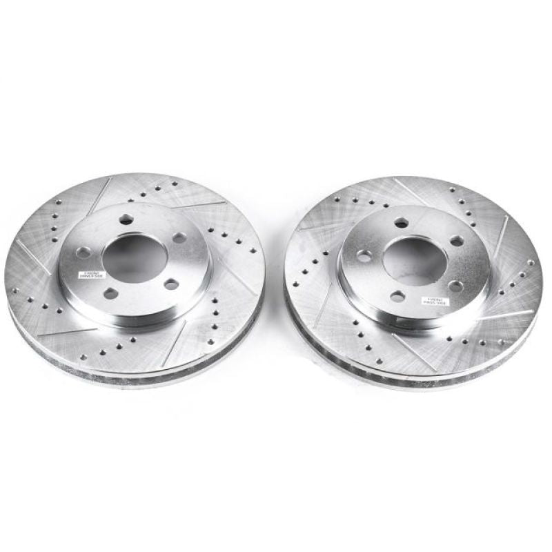 Power Stop 05-10 Ford Mustang Front Evolution Drilled & Slotted Rotors - Pair - DTX Performance