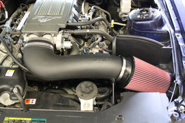 JLT 2010 Ford Mustang GT Black Textured Series 3 Cold Air Intake Kit w/Red Filter - Tune Req, performance car parts by DTX Performance