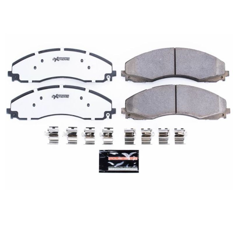 Power Stop 17-19 Ford F-450 Super Duty Front Z36 Truck & Tow Brake Pads w/Hardware - high performance brakes
