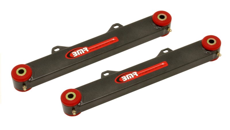 BMR 10-15 5th Gen Camaro Rear Non-Adj. Toe Rods (Polyurethane) - Black Hammertone - DTX Performance