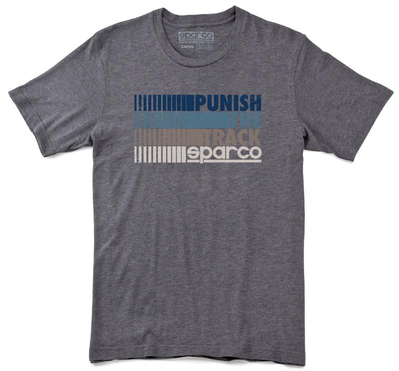 Sparco T-Shirt Punish Gry Med, performance upgrades, racing suspension, high performance auto parts from veteran owned shop DTX Performance.