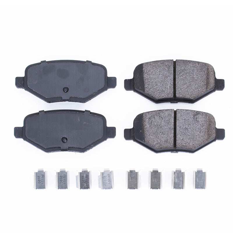 Power Stop 14-15 Ford Edge Rear Z17 Evolution Ceramic Brake Pads w/Hardware - DTX Performance