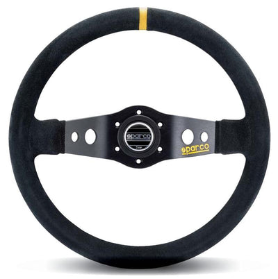 Sparco Steering Wheel 215 Suede Black for performance upgrades at DTX Performance, veteran-owned shop for tuning and performance parts.