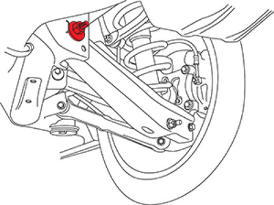 SPC Performance Chevrolet Camaro Rear Camber Cam adjustment illustration for performance car tuning and upgrades.