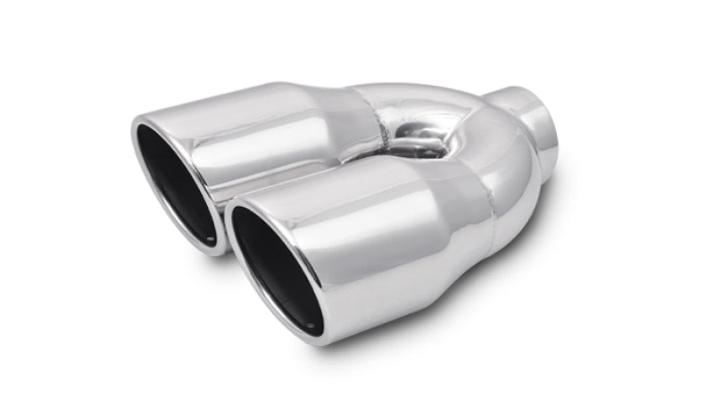 Vibrant 2.5in ID Dual 3.5in OD Round SS Exhaust Tip