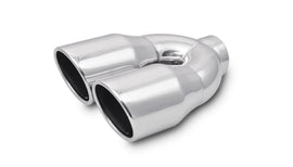 Vibrant 2.5in ID Dual 3.5in OD Round SS Exhaust Tip