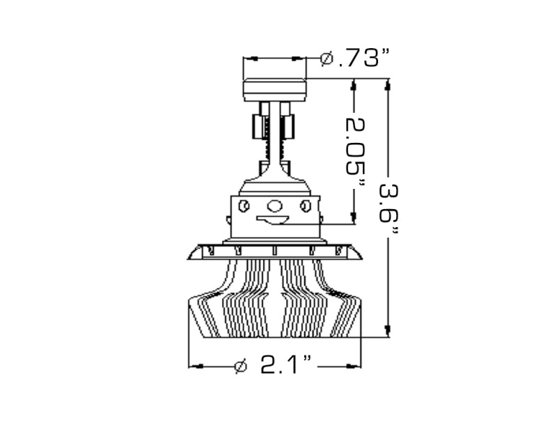 Oracle H13 4000 Lumen LED Headlight Bulbs (Pair) - 6000K diagram