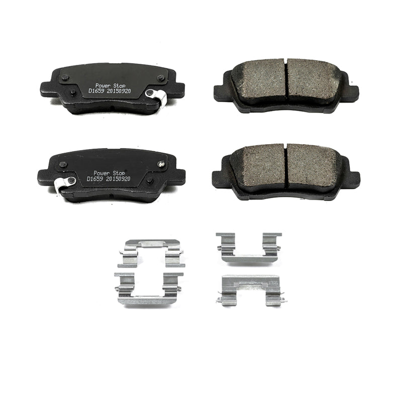 Power Stop 13-18 Cadillac ATS Rear Z17 Evolution Ceramic Brake Pads w/Hardware - DTX Performance