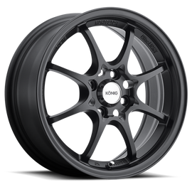 Konig Helium 15x6.5 4x100 ET40 Flat Black wheel for high performance car tuning, available at DTX Performance.
