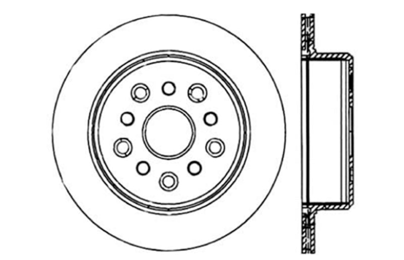 StopTech 5/93-98 Toyota Supra Right Rear Slotted & Drilled Rotor for high performance upgrades at veteran owned DTX Performance shop