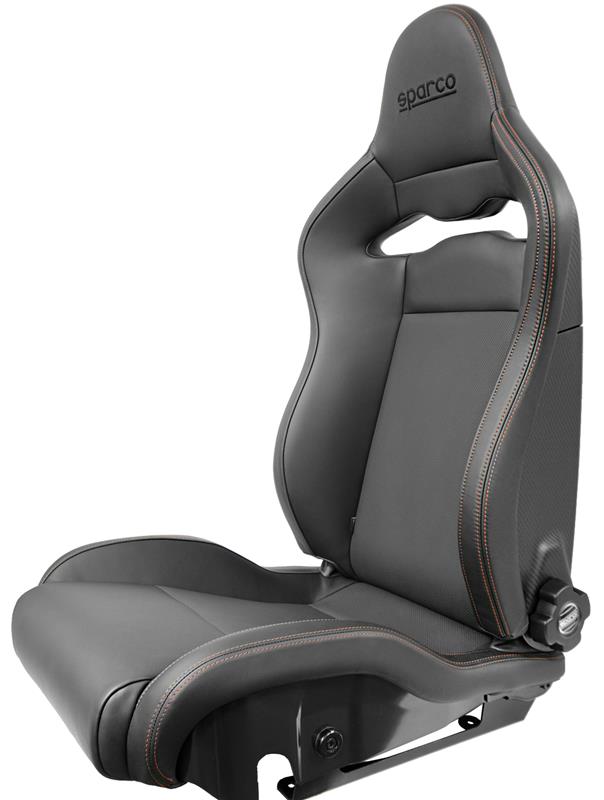 Sparco Seat SPX Special Edition Black/Red w/ Gloss Carbon Shell - Right | DTX Performance car seat upgrade
