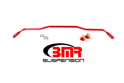 BMR 15-17 S550 Mustang Rear Hollow 25mm 3-Hole Adj. Sway Bar Kit - Red for high performance car parts by DTX Performance.
