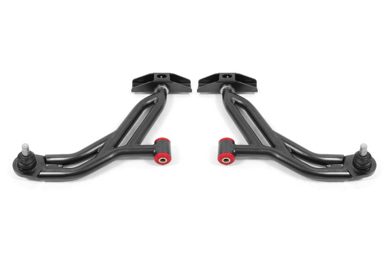 BMR Suspension 05-14 Ford Mustang Lower A-Arms - Black Hammertone - Non-Adjustable - DTX Performance