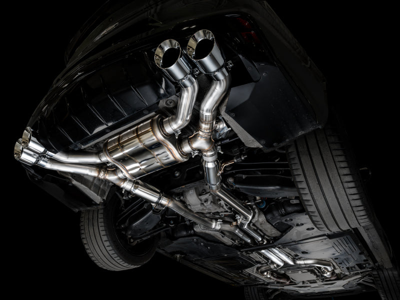 AWE Tuning 2021+ Cadillac CT4-V Blackwing SwitchPath Exhaust - Chrome Silver Tips, performance car parts, DTX Performance