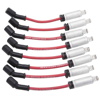 Edelbrock Spark Plug Wire Set Ls Kit w/ Metal Sleeves 99-15 50 Ohm Resistance Red Wire (Set of 8) performance car parts