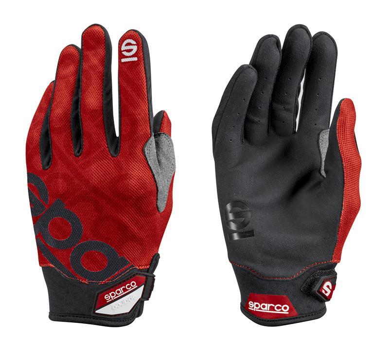 Sparco Glove Meca 3 Med Red for racing.