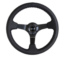 Load image into Gallery viewer, NRG Reinforced Steering Wheel (350mm / 3in. Deep) Bk Leather w/Bk BBall Stitch (Odi Bakchis Edition) for performance car parts