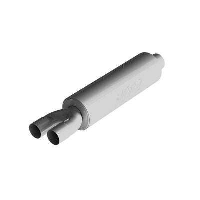 MBRP Universal 3in ID Inlet 2.5in ID Outlet 30.5in Chambered Aluminum Muffler (NO DROPSHIP); performance car parts, DTX Performance